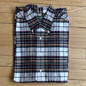 Gitman Brothers Vintage Blue and Red Casual Button Down Shirt
